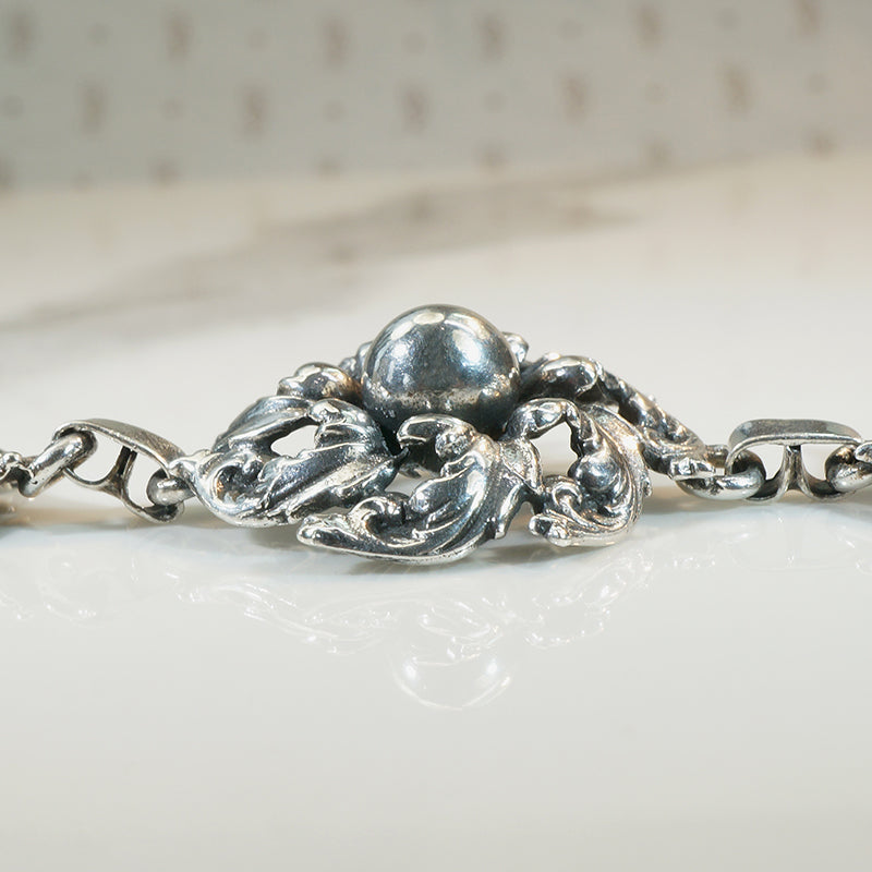 Gorgeous Foliate Sterling Bracelet & Earring Set by Cini