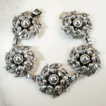 Gorgeous Foliate Sterling Bracelet & Earring Set by Cini