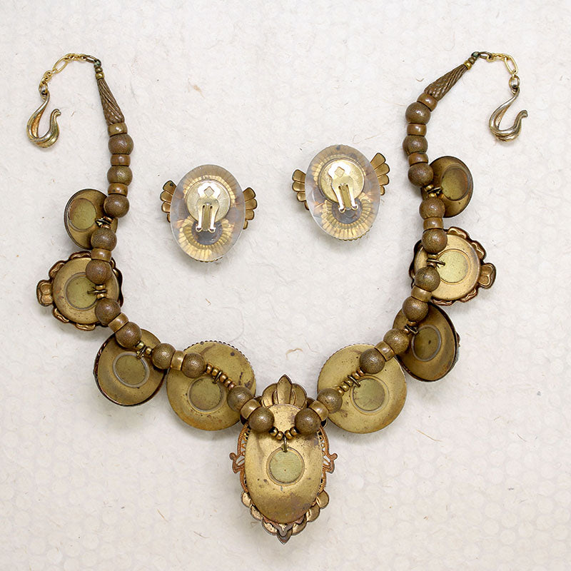 Outrageous Brass & Glass Set by Patrice