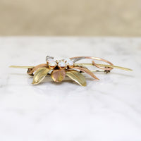 Ravishing Retro Flora Brooch & Earring Set by Forstner