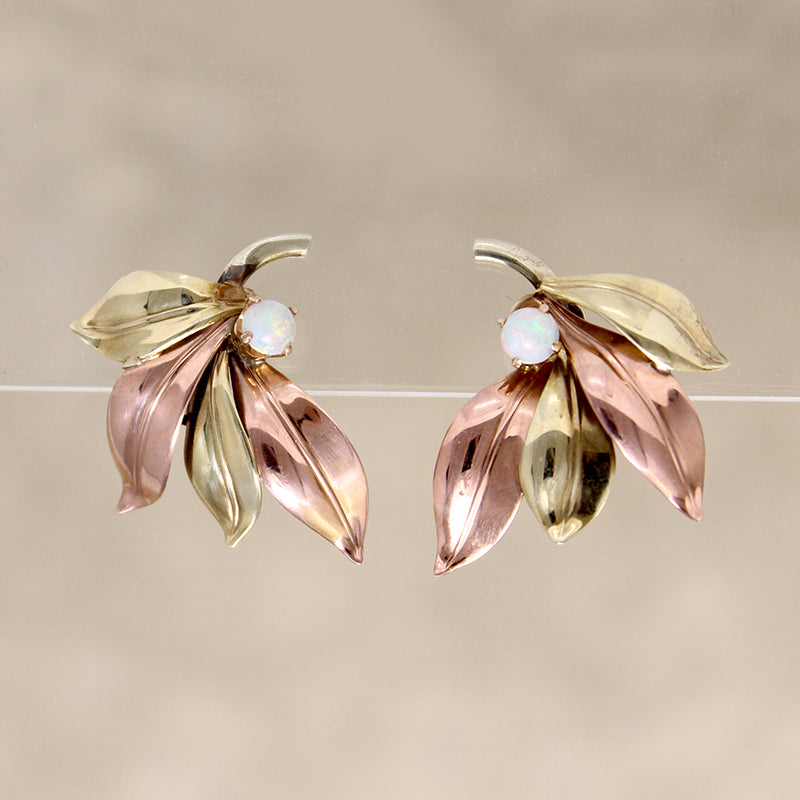 Ravishing Retro Flora Brooch & Earring Set by Forstner