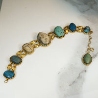 Gold Bracelet Set with Ancient Scarabs