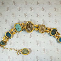 Gold Bracelet Set with Ancient Scarabs
