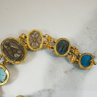 Gold Bracelet Set with Ancient Scarabs