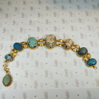 Gold Bracelet Set with Ancient Scarabs