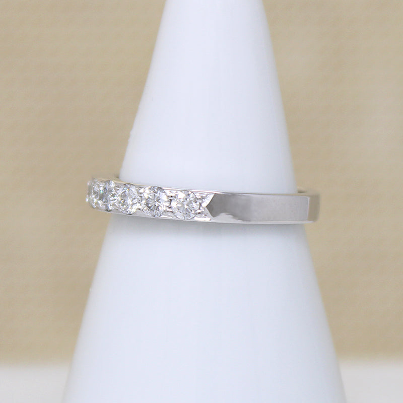 Handsome Seven Diamond & White Gold Band by 720