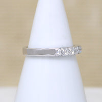 Handsome Seven Diamond & White Gold Band by 720