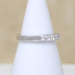 Handsome Seven Diamond & White Gold Band by 720