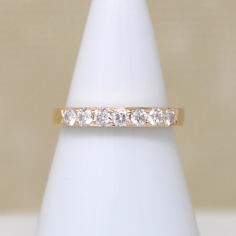 Refined Seven Diamond Band in Yellow Gold by 720