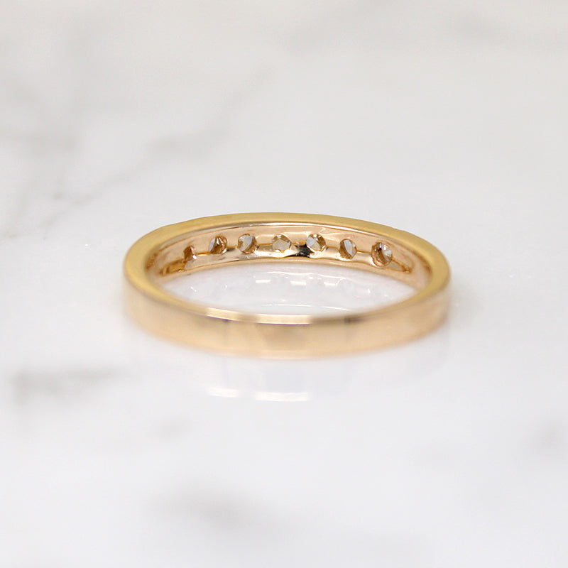 Refined Seven Diamond Band in Yellow Gold by 720