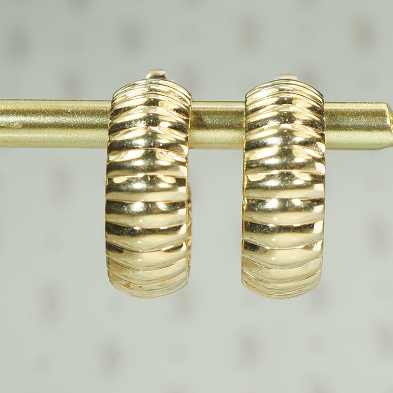 Gold Shrimp Hoops Circa 1970