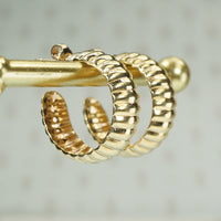 Gold Shrimp Hoops Circa 1970