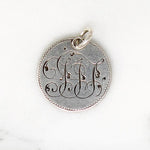 Individual Engraved Initials Victorian Silver Coin Charms