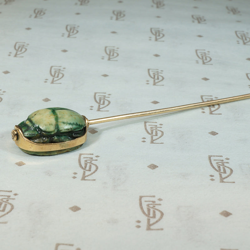 Beautiful Antique Scarab Stick Pin