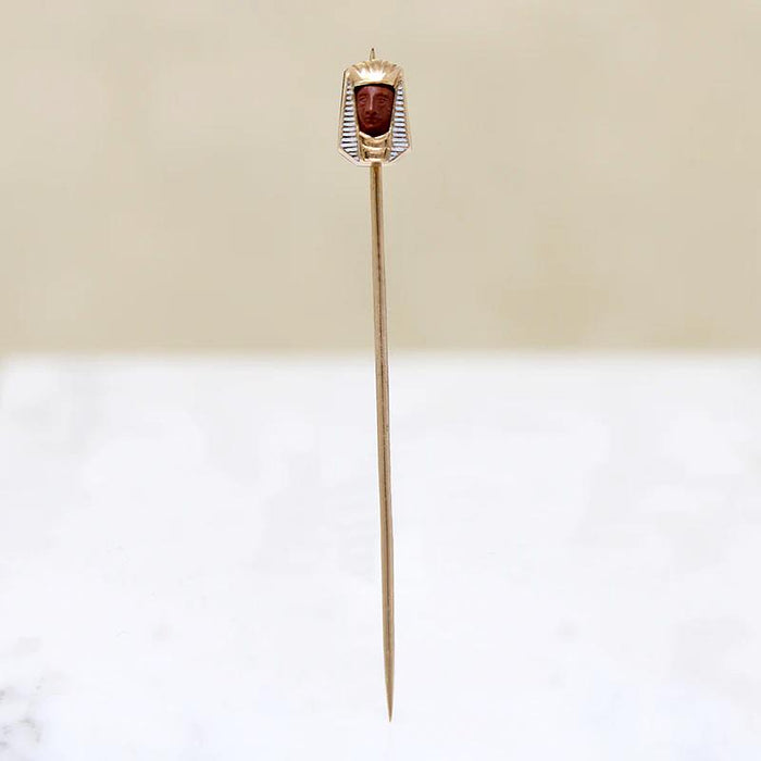Pharaoh's Head Stick Pin Signed Roehm