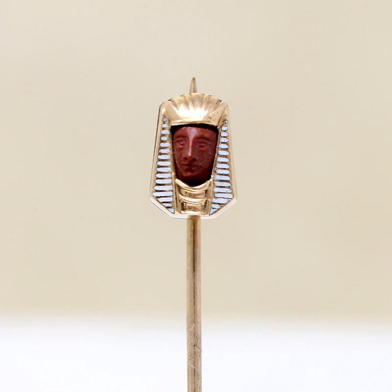 Pharaoh's Head Stick Pin Signed Roehm