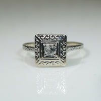 Pretty Square Deco Diamond Ring