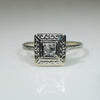 Pretty Square Deco Diamond Ring