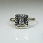 Pretty Square Deco Diamond Ring