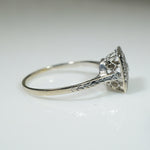 Pretty Square Deco Diamond Ring