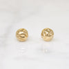 Hammered 6mm Gold Ball Stud Earrings