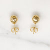 Hammered 6mm Gold Ball Stud Earrings