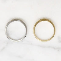 Sparkling Diamond Nesting Band in Recycled Gold