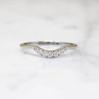 Sparkling Diamond Nesting Band in Recycled Gold