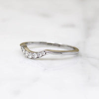 Sparkling Diamond Nesting Band in Recycled Gold