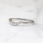 Sparkling Diamond Nesting Band in Recycled Gold