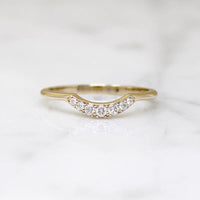 Sparkling Diamond Nesting Band in Recycled Gold