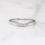 Curved Diamond Band in Recycled Gold