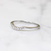 Curved Diamond Band in Recycled Gold