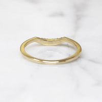 Curved Diamond Band in Recycled Gold