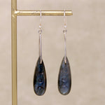 Fantastical Moon Phase Carved Labradorite Earrings
