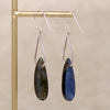 Fantastical Moon Phase Carved Labradorite Earrings