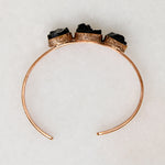 Artisan Black Tourmaline & Copper Moon Phase Cuff