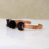 Artisan Black Tourmaline & Copper Moon Phase Cuff