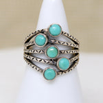 Artisan Turquoise & Recycled Sterling Silver Ring