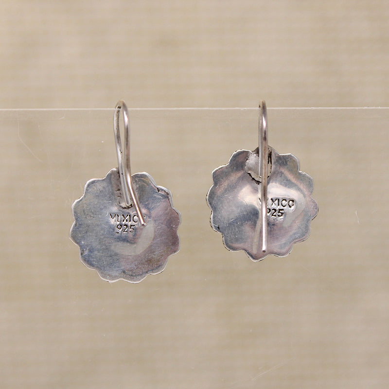 Dreamy Blue Art Glass in Sterling Silver Earrings