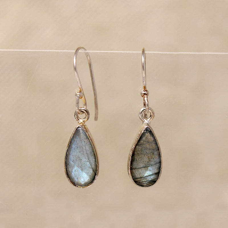 Magical Labradorite & Sterling Artisan Drop Earrings