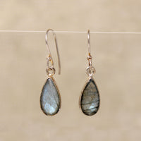 Magical Labradorite & Sterling Artisan Drop Earrings