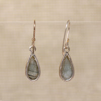 Magical Labradorite & Sterling Artisan Drop Earrings