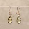 Citrine & silver drop earrings