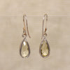 Citrine & silver drop earrings