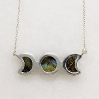 Mystical Labradorite Moon Phase Artisan Necklace