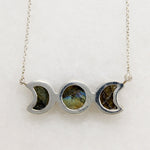 Mystical Labradorite Moon Phase Artisan Necklace