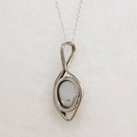 Freshwater Pearl in Freeform Silver Pendant
