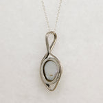 Freshwater Pearl in Freeform Silver Pendant