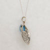 Chalcedony & Flowing Silver Vine Artisan Pendant
